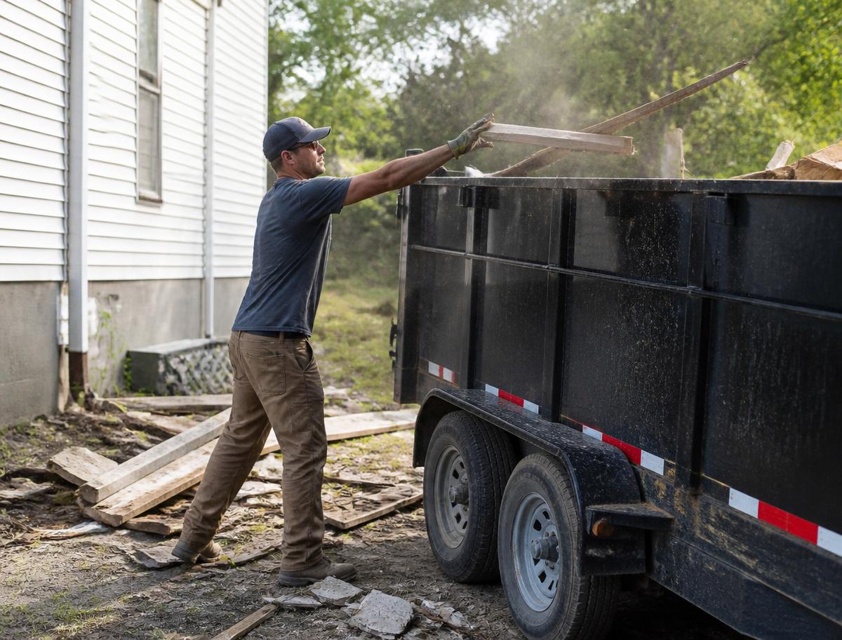 Deck Tear-Out Debris